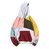 April Momo Heren Hoodie met Bont Plus Size Patchwork Contrasted Colory Casual Hooded Shirt Mannen Pullover Hip Hop Hoody 220325