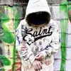 Designer Fashion Hoodie SAINT MIXXXX DENIM Kapok Casual For Men Hiphop