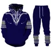 Erkekler Trailsits Erkekler Polyester Sweatshirt Harajuku 3d Ödülü Hoodies Pantolon Set Sıradan Erkekler Track Suit Sportswear Fitnessmen