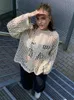Women's Sweaters Hollow Out Knit Tops Women Long Sleeve See Through Loose Sweater Summer Autumn Y2K Casual Sexy 90s Smock Female KnitwearWom