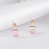 Hoop & Huggie Dckazz Small Huggies Earring For Women Round Colorful Crystal Cubic Zircon Copper Metal Earrings Jewelry Pendientes MujerHoop