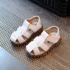 Sommer Kinder Koreanische Junge Sandalen Baby Strand Schuh Haken Schleife Hohl Rutschfeste S Für Mädchen Kleinkind 220621