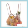 Borse portaoggetti Casa Organizzazione Housekee Garden Shop Borse Shopper Tote Mesh Net Woven Dhyic