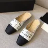 Дизайнерские балетные туфли Muller Slippers Flats Женщины сплайсируют кожаные туфли.