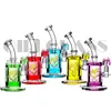 8.8 inches glycerin coil bong hookah freezable dab rig glass smoking water pipe shisha chilled lookah Smoking Accessories