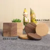 Wooden Coasters Black Walnut Beech Cup Mat Bowl Pad Round Square Coffee Tea Cups Mats Dinner Plates Kitchen Bar Tool Customizable 0330