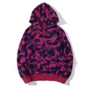 Designer Shark Mens hoodie Camouflage women popular tracksuit pattern Sportwear zip up hoodies high quality Jacket size S-XXXL