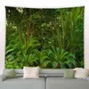 Plantas de la selva tropical Tapiz Bosque Palmera Monstera Naturaleza Flores Estampado de animales Hogar Sala de estar Jardín Decoración Colgante de pared J220804