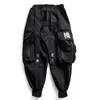 Japanese Streetwear Techwear Cargo Pants For Men Baggy Wide Leg Black Jogger 220719