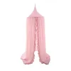 Baby Cot Mosquito Net Chiffon Princess Luifel op het bed Crib Cradle Lace Decoration Girl Room Childrens Dome Tent 220531