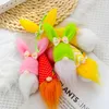 3 PCS/Set Festive Easter Hanging Bunny Ornaments Spring Gnome Decorations Plush Elf Pendants Home Holiday Favor Gifts