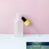 Flacon compte-gouttes en verre d'huile de Message givré de 30 ml avec Pipette en verre pour flacons d'échantillons vides rechargeables de parfum de sérum liquide