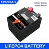 Батарея LifePo4 с Bluetooth встроенным BMS-дисплей 12V 200AH Приемлемый размер, подходящий для гольф-тележки, фотоэлектрической, лодки и кемперван