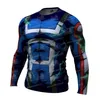 T-shirts pour hommes Anime manches longues Fitness Gym Vêtements Compression Shirt 3D Sport Chemises Cyclisme Stretch Sportswear Hommes Camiseta Imprimé SMen