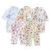 COSPOT Newborn Yarn Robe Kimono Jumpsuit infantil Cartoon 100% Muslin Cotton Rompers Baby Boy Girl Clothes Sleepwear 2022 New 26 G220510