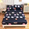 Polyester Single Bedsheet Bed Mattress Cover Print Sheet Four Corners With Elastic Suit Season 220516