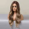 Easihair Long Brown Synthetic Hairs Wigs Blonde выделяет натуральную волнисту