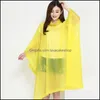 Ranquers Ranquers ménagers Jardin Home Garden Eco Eco Friendly Poncho Rainwear Transparent Couleur solide non jetable Cycling Raincoat 4416145