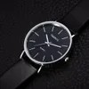 Eenvoudige stijl witte lederen horloge mode dames horloges vrouwen casual dames polshorloge quartz polshorloges color4