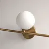 Nordic Creative Glass Ball Lamps Living Room Metal Wall Light Fashion Modern Modern Lamp Decor Luminaire 1/2/3heads