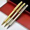 High quality Santos Metal Ballpoint Pen Slender Pole Design Stationery School Office Supplies Writing Smooth Ball Pen Ball-point Pnes 10 Color