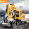 RC Excavator Bulldozer Toy 1:24 Truck Crane Electric Vehicle RTR Kid Gift Mini Remote Control Alloy Plast Engineering Car Dump 220429