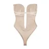 Shapers de corpo sem costas femininos Shaper Bust Bust Shaper Bodysuits lombares para festa de casamento Invisible Clear Strap Bras