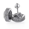 Luksusowe projektantki Kolczyki stadninowe bioder biżuterii moda moda okrągła pierścień uszy męskie kolce diamentowe lodowe stadnina bling rap4476269