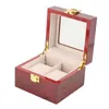 Titta på lådor Fall Wood Storage 2 Slots Watches Display Box Jewely Case Organizer Holder Promotion BoxesWatch Hele22