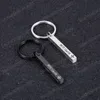 Personlig nyckelring Anpassade nyckelringar Tredimensionell kuboidgravering Text Datum Rektangel Key Ring Original Keychains