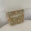 Fashion Flower Print Cosmetic Bag Literary Wash Bag Women Travel Pouch Beauty Storage Cases MakeUp Organizer Clutch Bags