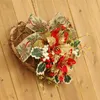 Couronnes de fleurs décoratives couronne de noël en forme de coeur guirlande de Festival intérieur extérieur pour porte d'entrée décoration de la maison