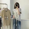 ファッションメンズ女性Tシャツの女性Tシャツとレタープリントカジュアル半袖夏の男プリントシューズ男性ルースコットンスリーブ