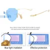 선글라스 무테 안티 블루 라이트 독서 안경 남성 안티 피로 컴퓨터 광학 노안 여성 비즈니스 유연한 안경