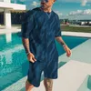 New Summer Sportwear Suit T-shirt a maniche corte Pantaloncini Pantaloni da uomo Set da 2 pezzi Tuta da uomo stampata in 3D Abbigliamento casual di tendenza Y220420