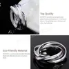 925 Sterling Silver Three Circles Ring For Women Fashion Wedding Engagement Party Gift Charm smycken