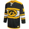 College Hockey trägt College Hockey trägt 2022 NCAA Custom Iowa Hawkeyes genähtes Hockey-Trikot 12 William Ciannella 5 Benjamin Grote 11 William Jeffers 24 Greg