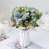 Decoratieve bloemen kransen Cannation kunstmatige hoogwaardige boeket trouwvazen ​​voor huistafel decor tuin nep planten hydrangeadecora