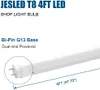 JESLED Stock in US LED T8 Tube 4FT 28W 6000K G13 192LEDS Light Lamp Bulb 4 feet 1.2m Double row 85-265V led lighting Frosted Cover