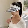 Wide Brim Hats Women Summer Empty Top Suncap Foldable Beach Sun Visor Hat Big UV Protection Unisex Shady Magic Tape Casual Cap VisorsWide