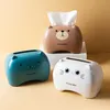 Simpatico cartone animato con copertina Creative Home Living Room Kawaii Tissue Organizer Storage Paper Pumping Box Decoration 220611