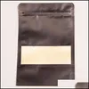 Упаковочные сумки офисная школа бизнес-промышленность 4 размера черная крафт-бумага для замороженных оконных пакетов стоять с закусками печенье чай кофе упаковка x-ma