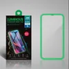 Lysande fluorescerande anti-fallande skärmskydd Skyddsglas för iPhone 12 11 Pro Max Airbag Tempererat glas