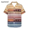 Übergroßes Hawaii-Strandhemd für Männer, Vintage-Knopfhemd, Polynesian Tribal, kurzärmelig, Streetwear, männlich, Camisa Masculina 220705