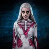 Tute da donna Pagliaccetti Costumi di carnevale di Halloween per adulti tuta da scheletro di zombie spaventoso