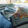 100 Algodão de algodão azul lindas quilts conjuntos de vendas a quente lençóis de algodão espesso 3pcs folha e fronhas