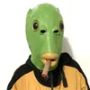 Halloween Funny Cosplay Costume Máscara unissex adulto Party Party Green Fish Head Mask Headgear GC1409