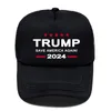 2024 Трамп Бейсбол Шляпа Президентские выборы Партия Шляпы Капс Спаси Америка снова сетка хлопка CAP CCE13682