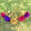 24K Folia Plane Gold Rose Flower Decor trwa na zawsze Love Wedding Decorations Lover Kreatywny Prezent Matki/Walentynki