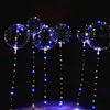 10Pack LED Light Up Ballons Bobo 18Inch Glow Transparent Hélium Ballon Avec 3M Guirlande Lumineuse Pour La Fête De Noël Décor De Mariage